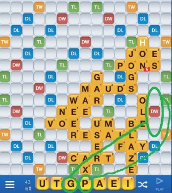 High value tile on high value square. (2)